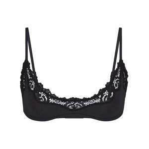 SKIMS Black Lace Scoop Bralette